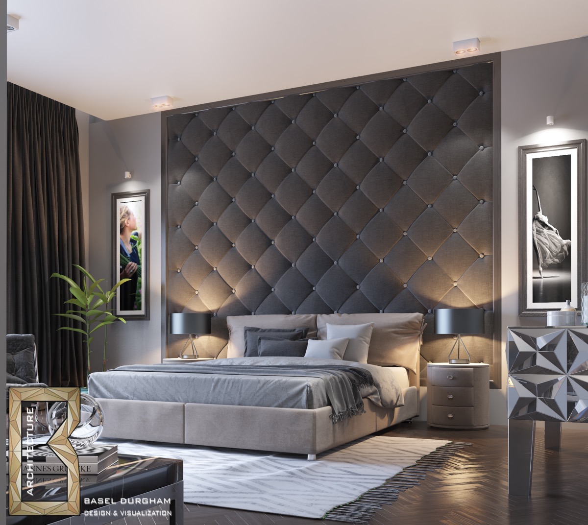 34 - Modern Bedroom Feature Wall Ideas , HD Wallpaper & Backgrounds