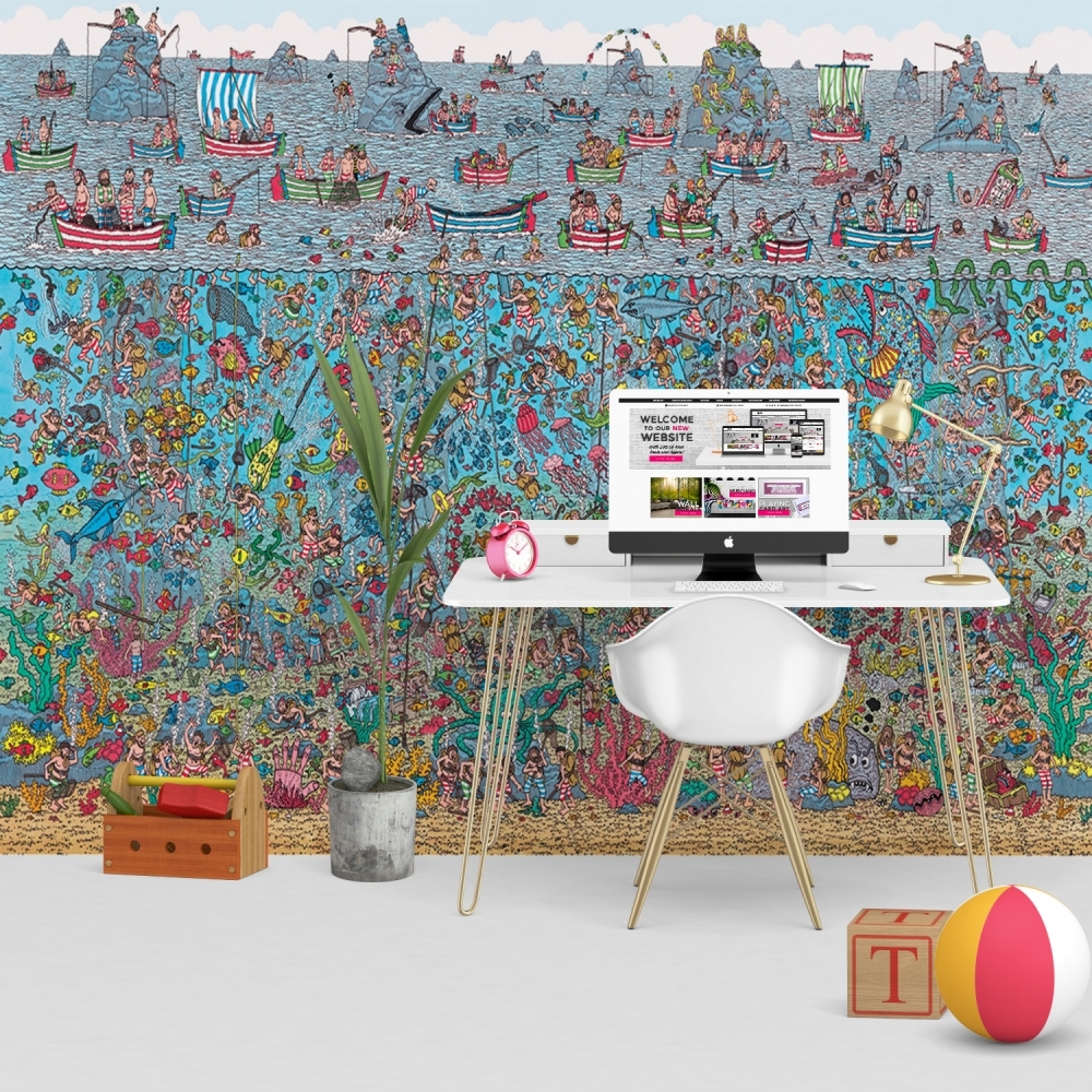 Where's Wally Deep Sea Feature Wall Wallpaper Mural - Wheres Wally Wall Paper , HD Wallpaper & Backgrounds