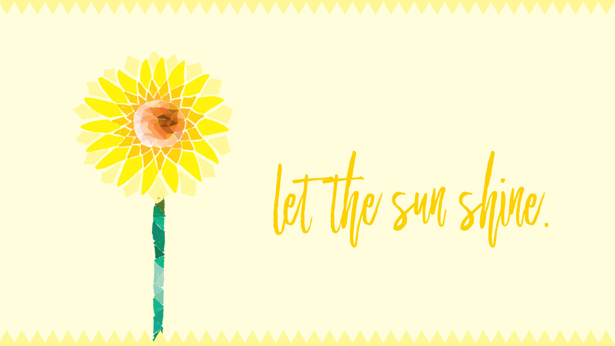 Download This Bright And Cheery Geometric Sunflower - Quotes With Yellow Backround , HD Wallpaper & Backgrounds