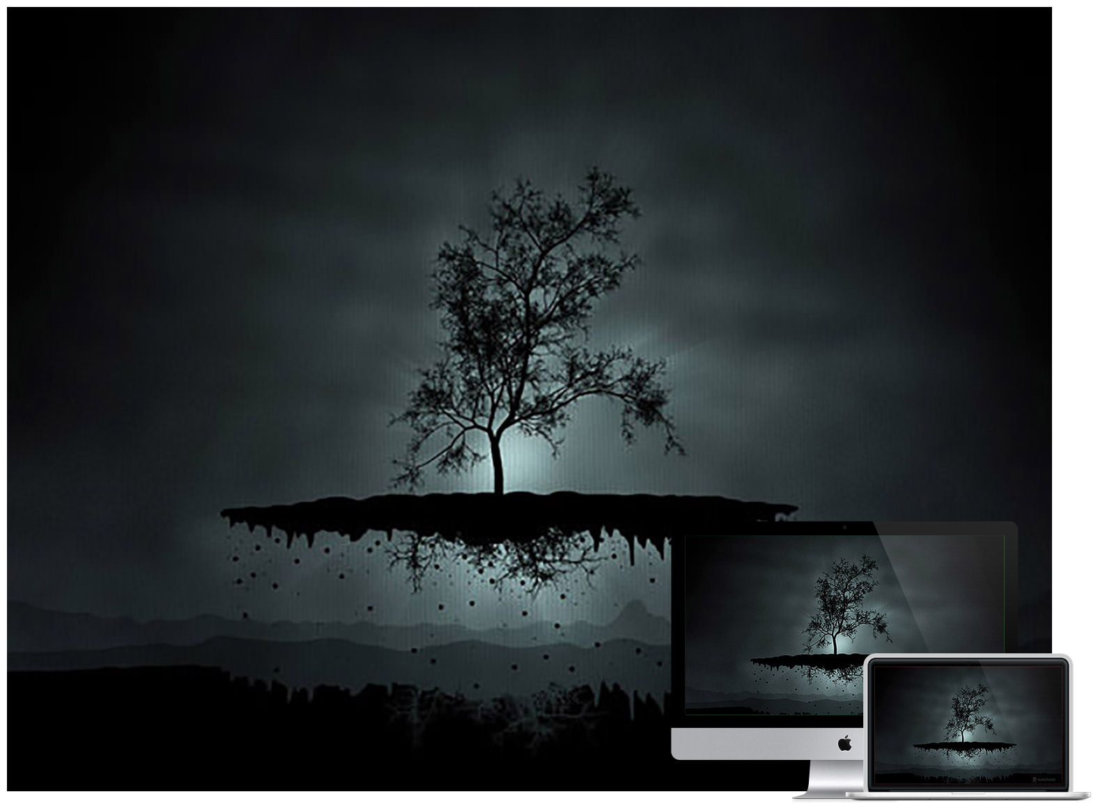 Flying Tree Wallpaper - Обои На Телефон Черно Белые , HD Wallpaper & Backgrounds