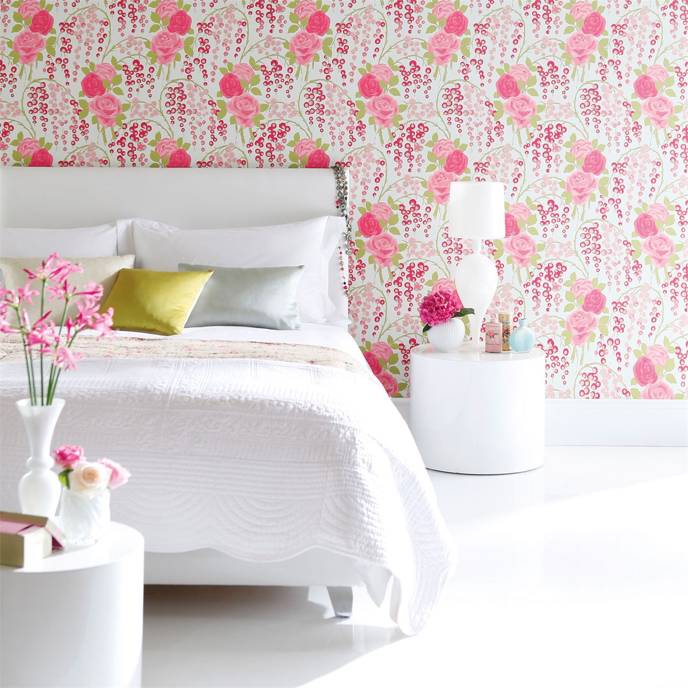 Harlequin Boutique Collection Iola Rose - Chambre Avec Papier Peint Fleuri , HD Wallpaper & Backgrounds