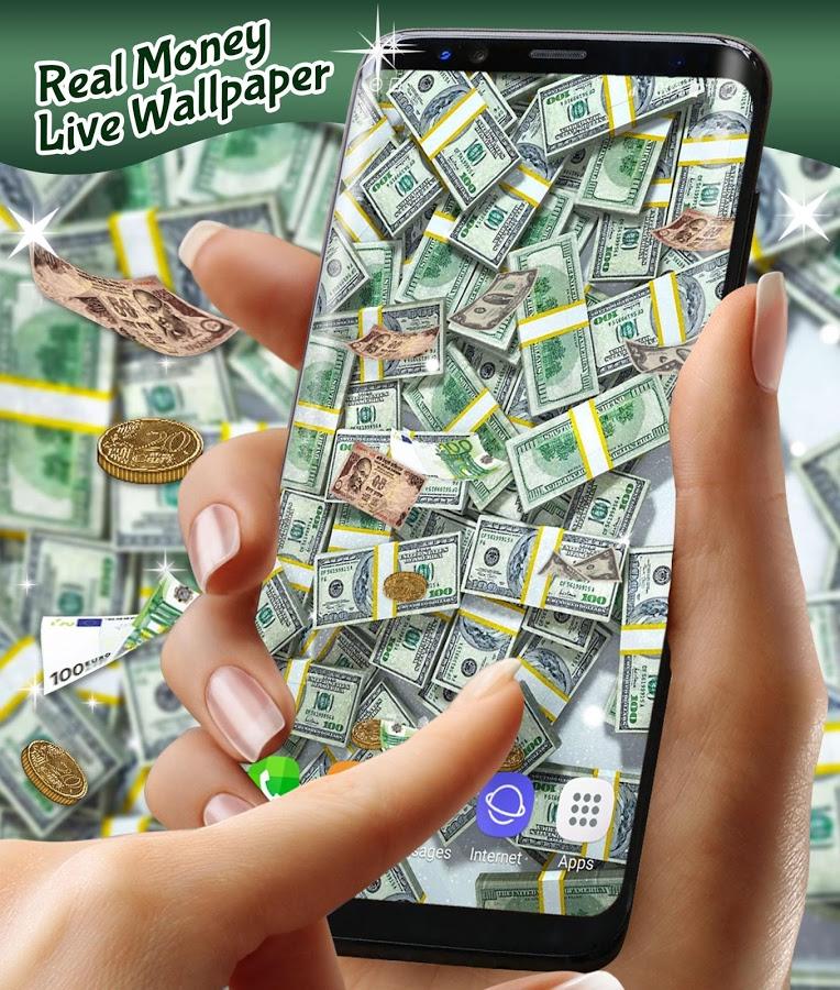 Real Money Live Wallpaper For Android - Smartphone , HD Wallpaper & Backgrounds