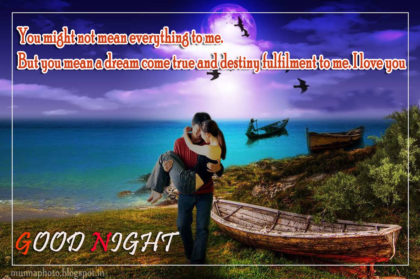 Romantic Couple Good Night Wallpaper - Good Night Wallpaper For Couple , HD Wallpaper & Backgrounds