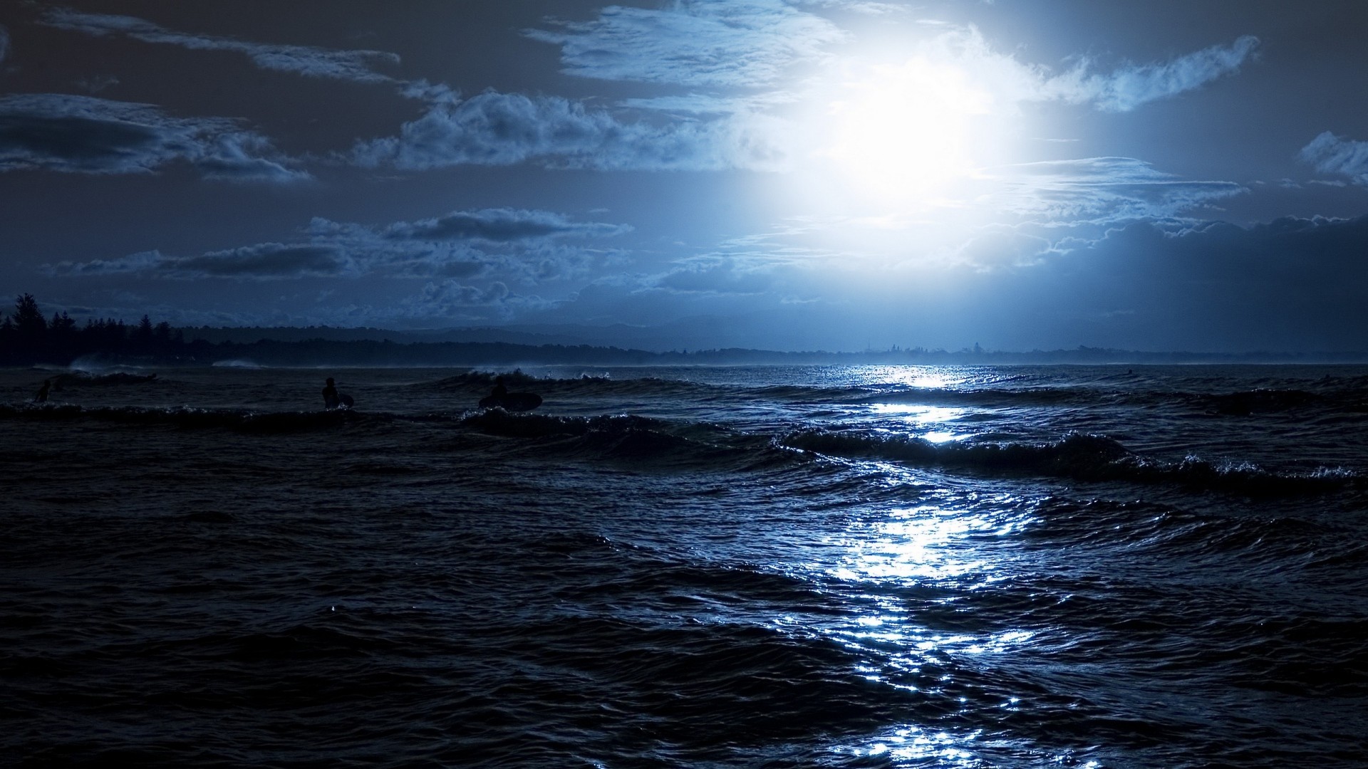 Atlantic Ocean At Night , HD Wallpaper & Backgrounds