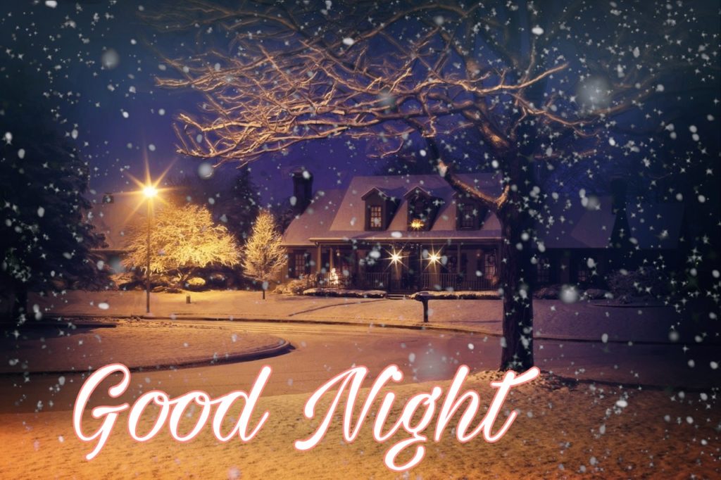 Best Good Night Wallpaper Images - หิมะ ตก ตอน กลางคืน , HD Wallpaper & Backgrounds