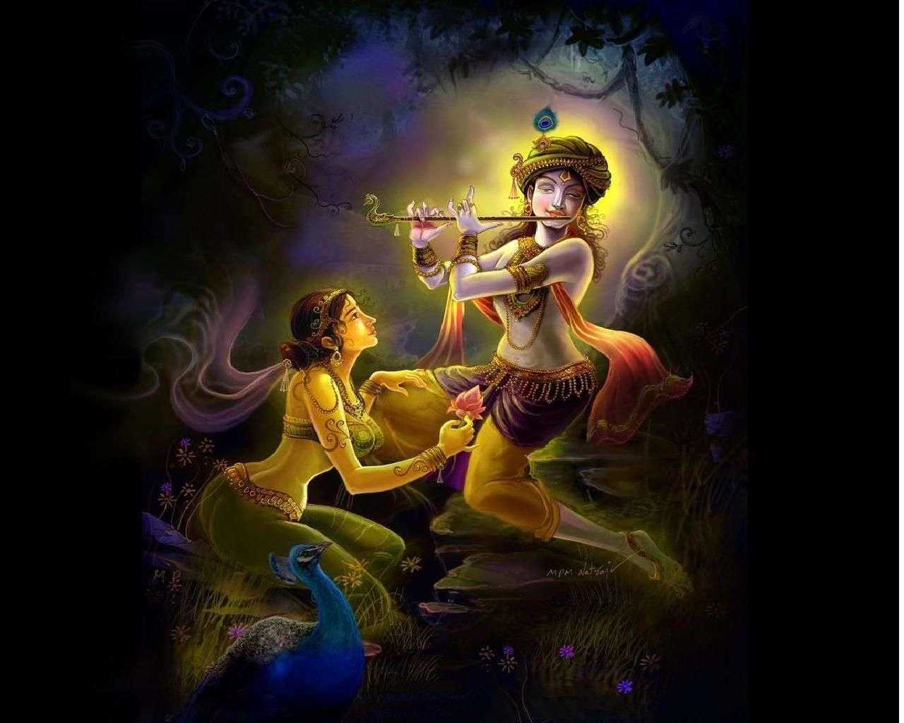 Download Free Wallpapers Backgrounds Wallpapers Radhe - Krishna Wallpaper For Desktop , HD Wallpaper & Backgrounds