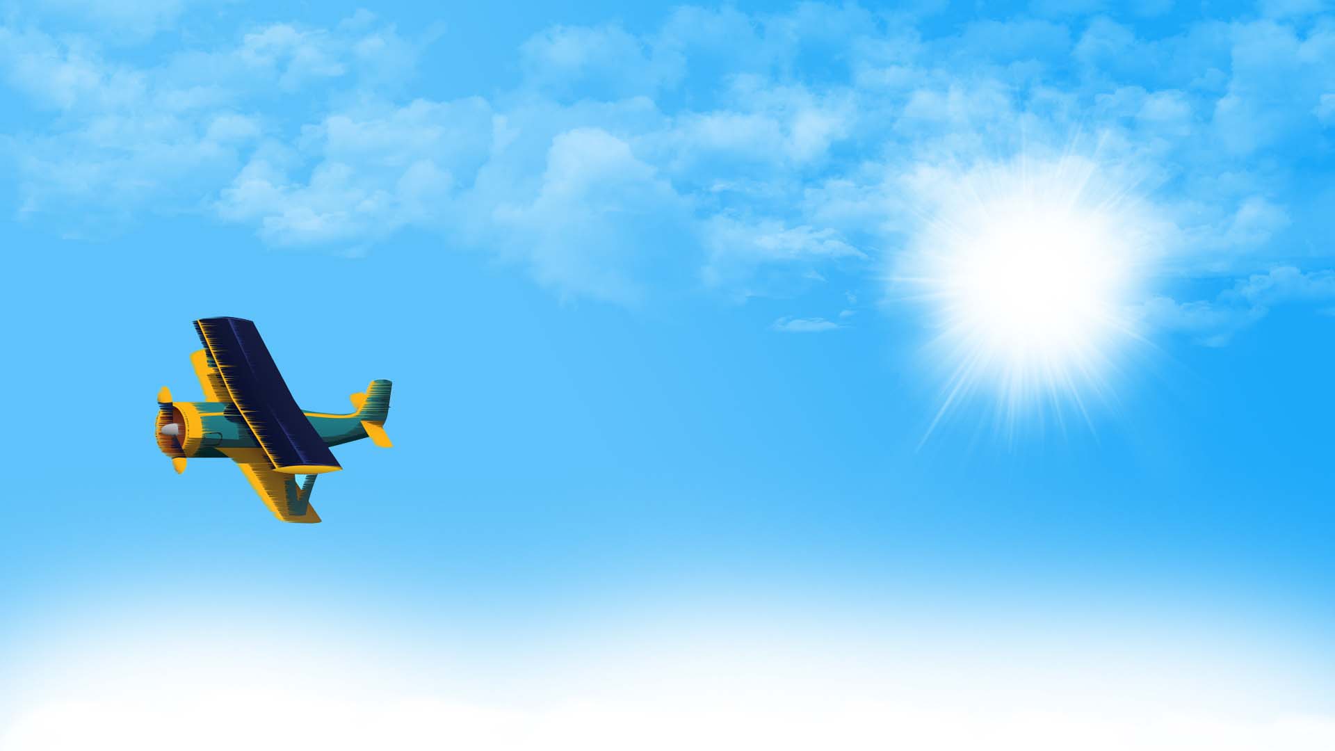 Airplane In Sky Wallpaper Hd - Hd Sky Blue , HD Wallpaper & Backgrounds