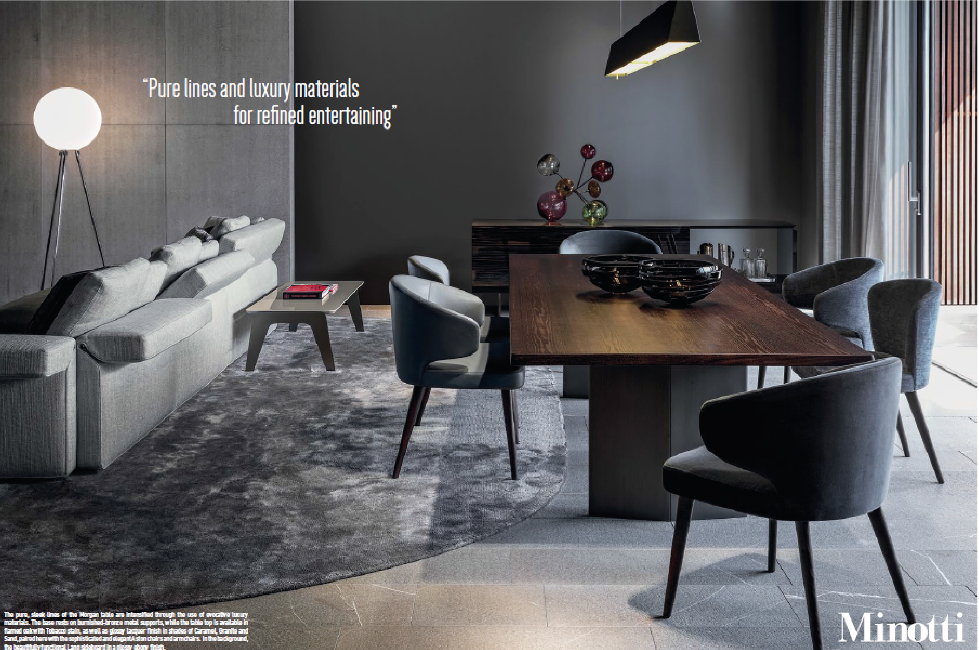Minotti Special 9 Pages Ad Campaign In Oct Wallpaper - Minotti Dining Room Tables , HD Wallpaper & Backgrounds