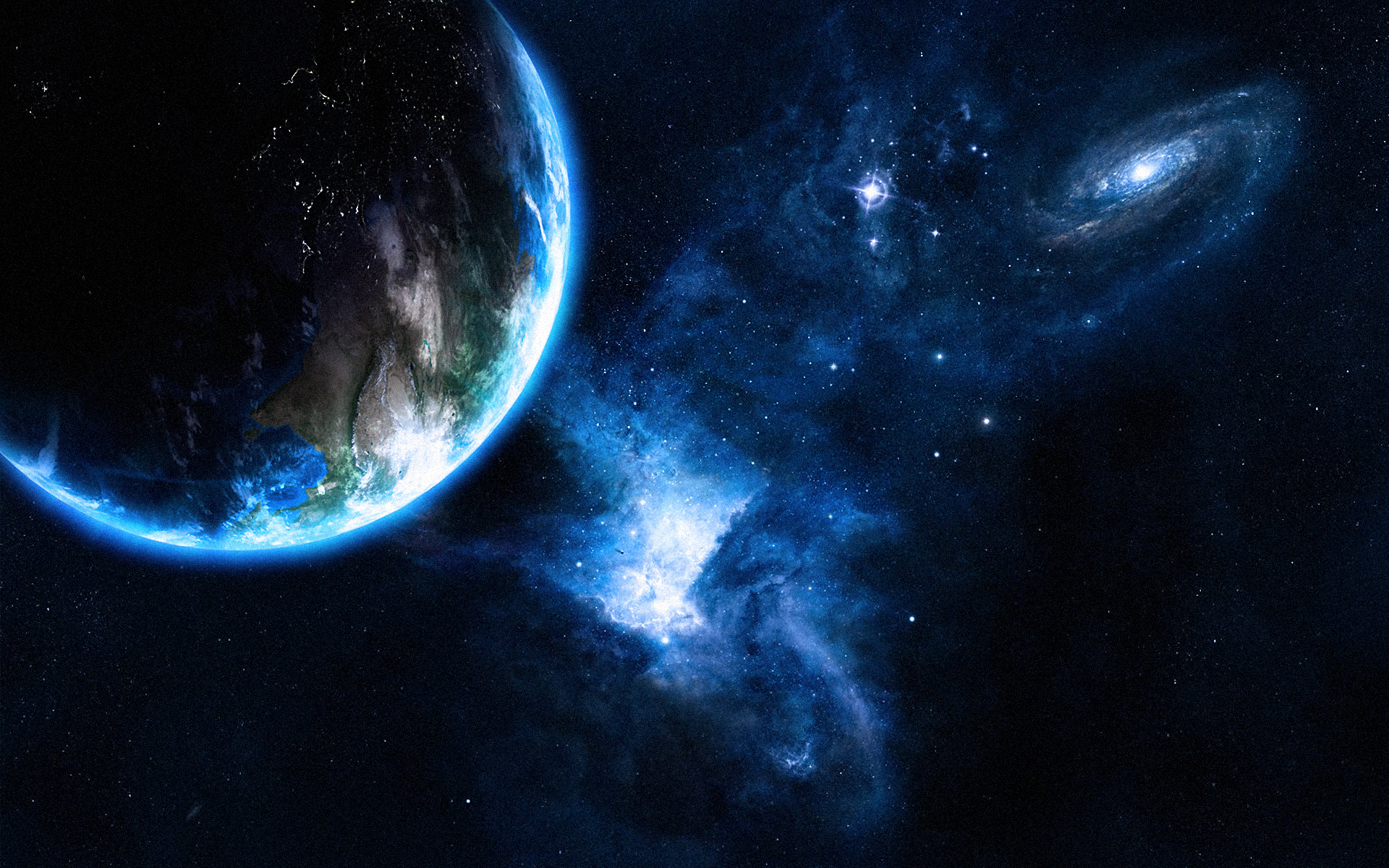 Awesome Space Wallpaper - Universe Earth , HD Wallpaper & Backgrounds