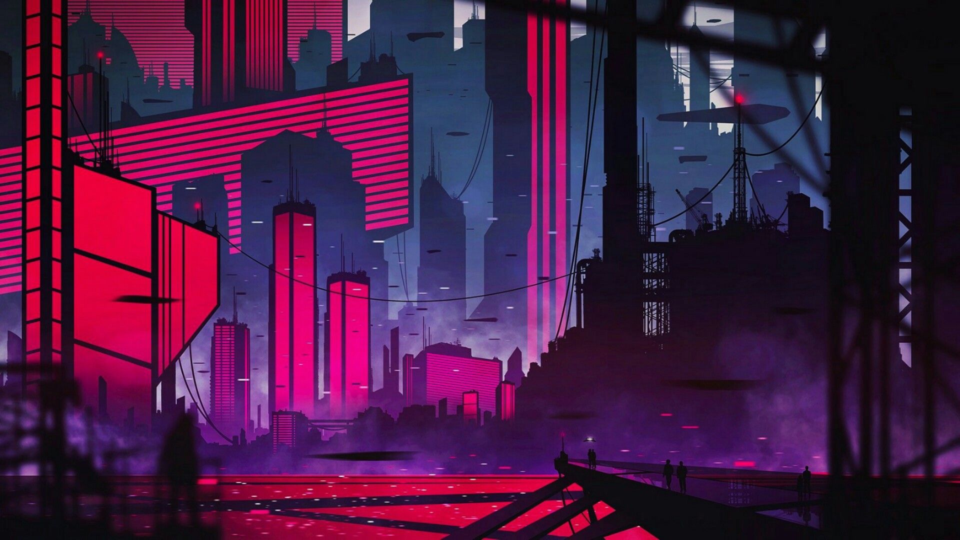 Neon City Wallpaper - Neon City Wallpaper Hd , HD Wallpaper & Backgrounds
