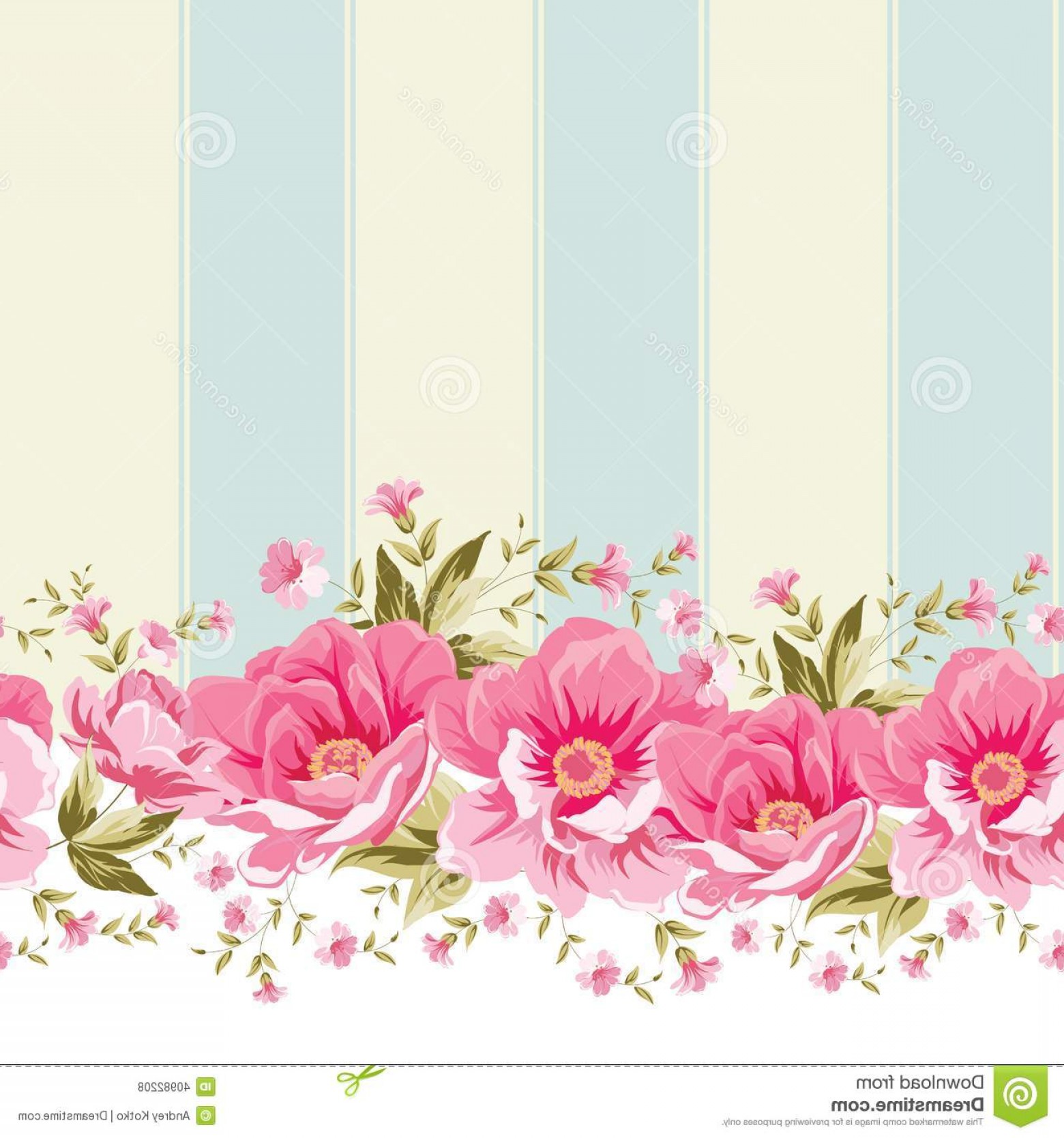 Vector Floral Vintage Wallpaper - Flower Vintage Border Simple , HD Wallpaper & Backgrounds