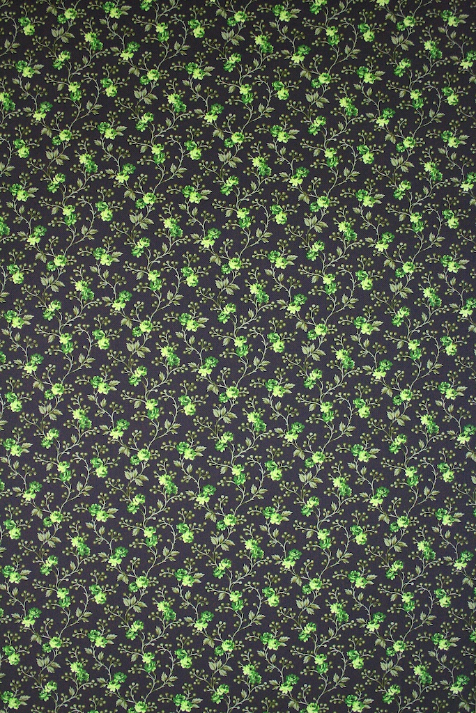 Green And Black Flower Wallpaper - Green And Black Floral (#149717