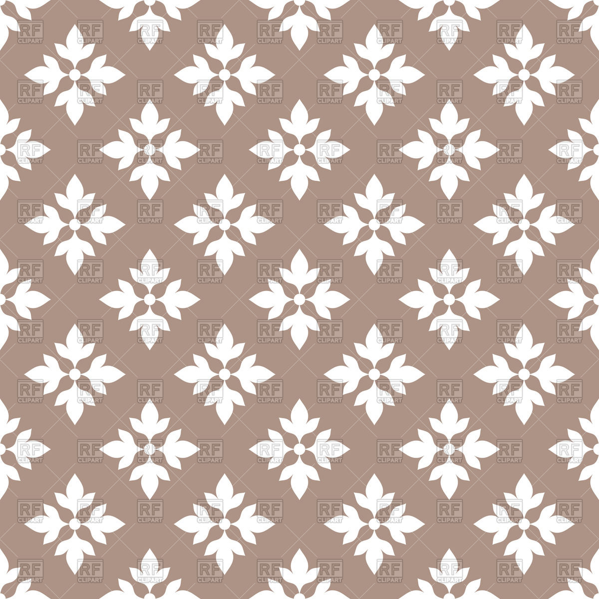 Brown Seamless Vintage Wallpaper With Flowers Vector - Pattern , HD Wallpaper & Backgrounds
