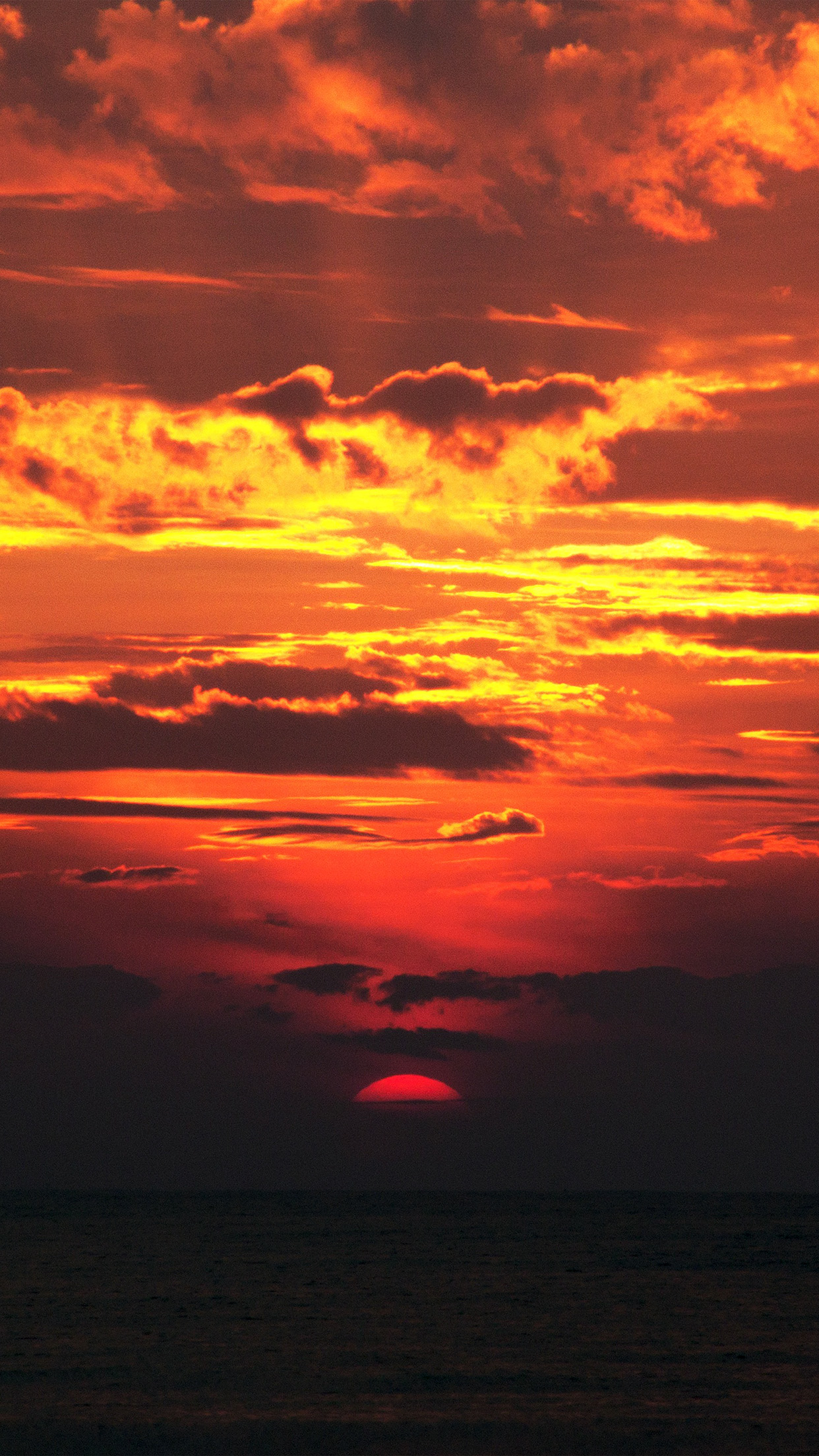 Ne77 Sunset Red Sky Nature - Imagenes De El Atardecer , HD Wallpaper & Backgrounds