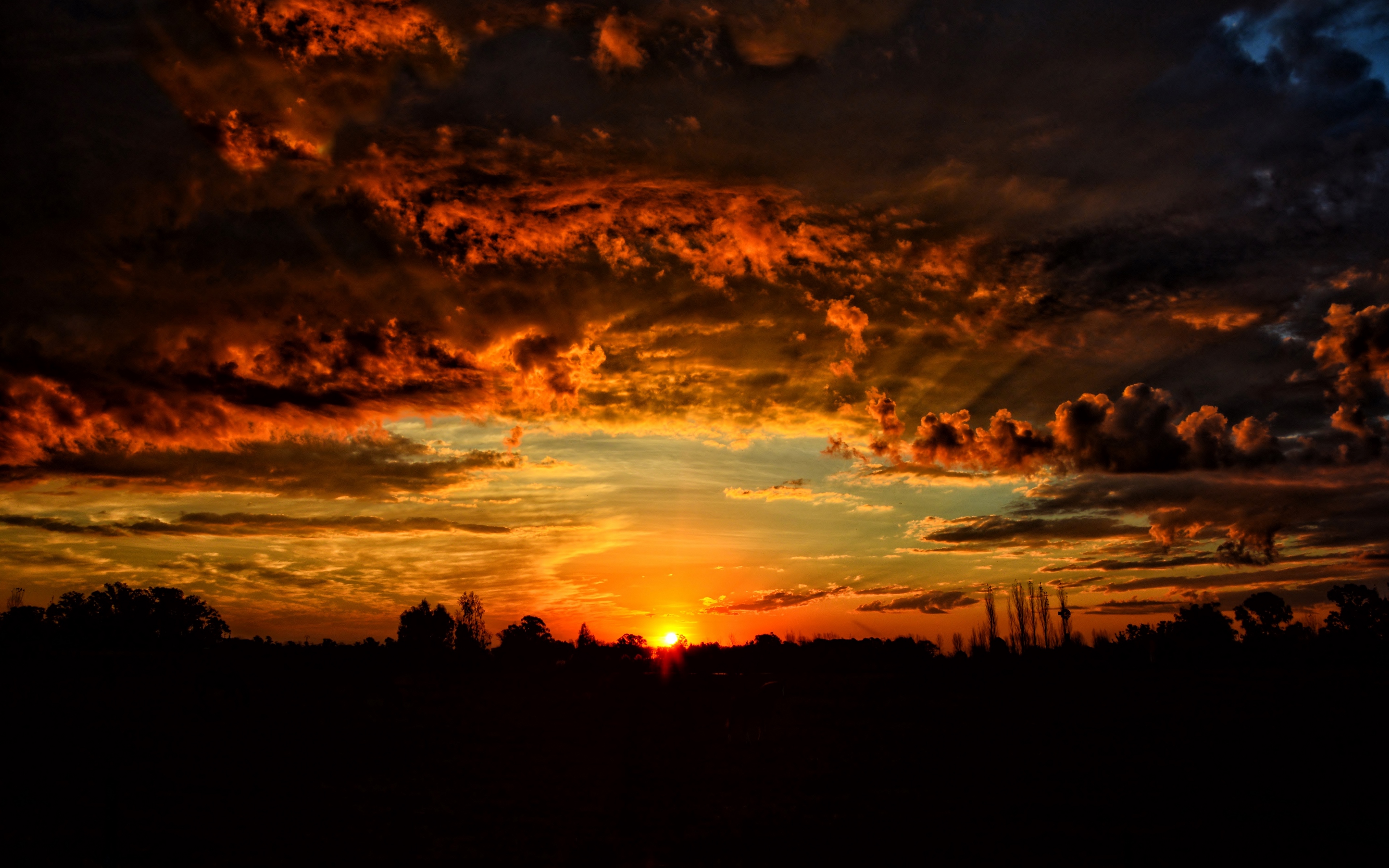 Wallpaper Sunset, Clouds, Orange Sky - Clouds Brown Sunset , HD Wallpaper & Backgrounds