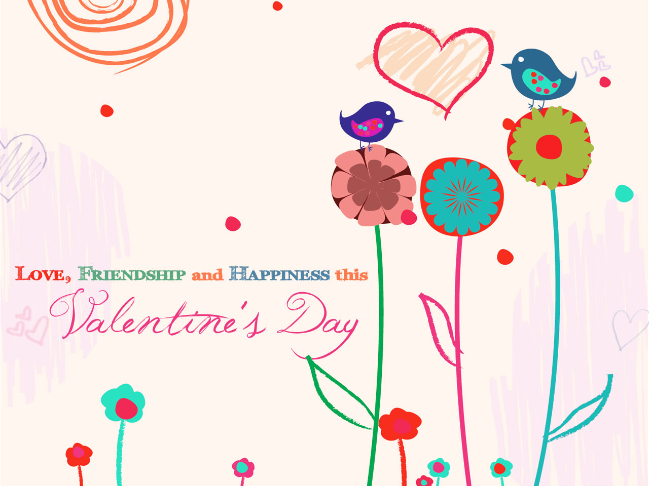 Cute Valentine Wallpaper For Computer - Happy Day Of Love And Friendship , HD Wallpaper & Backgrounds