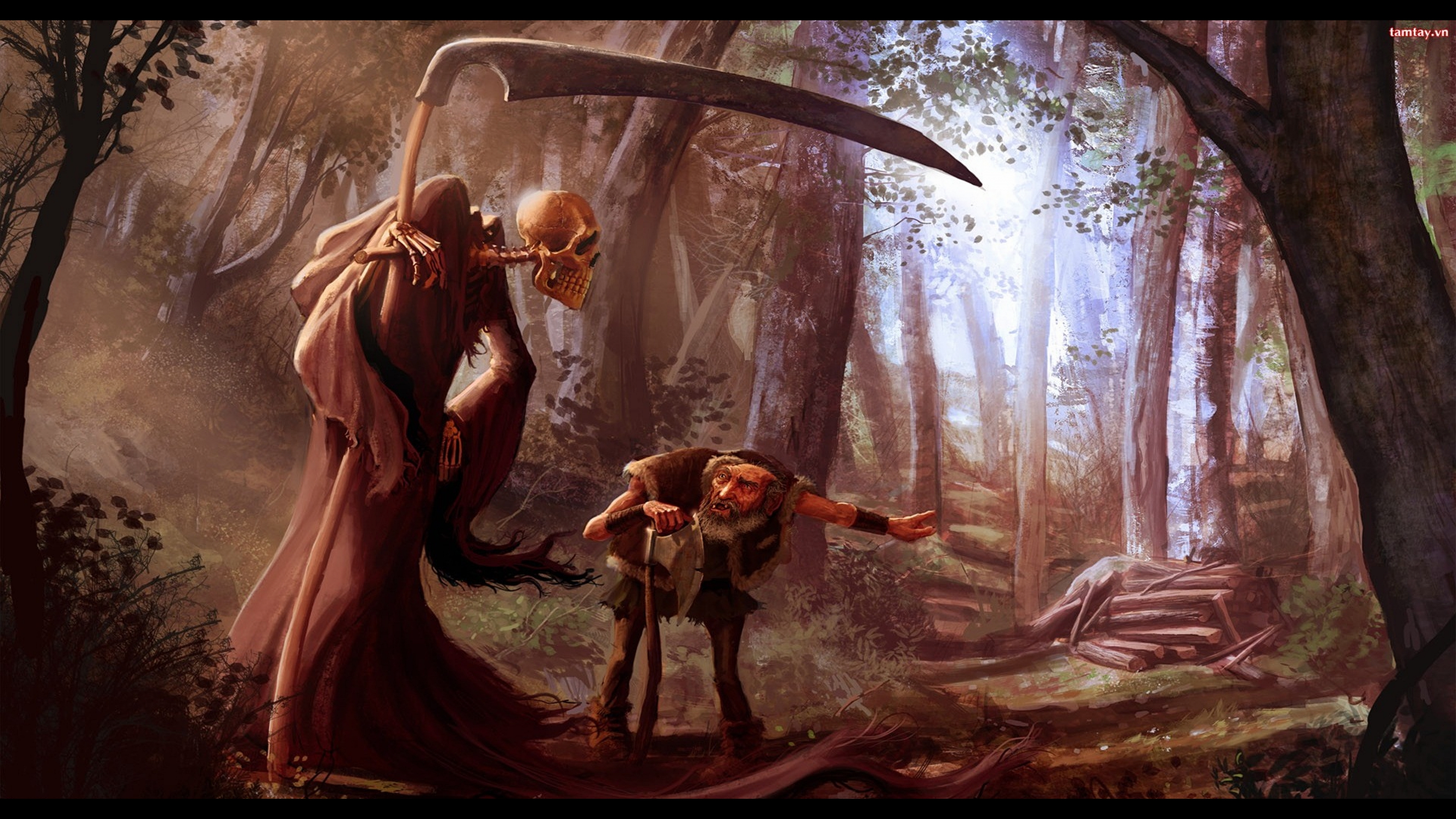 Download - Grim Reaper Evil , HD Wallpaper & Backgrounds