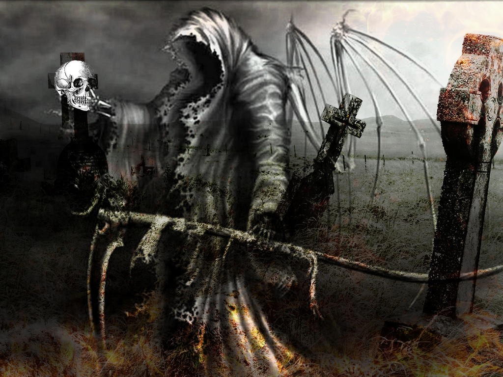 Grim Reaper Bone Scythe , HD Wallpaper & Backgrounds