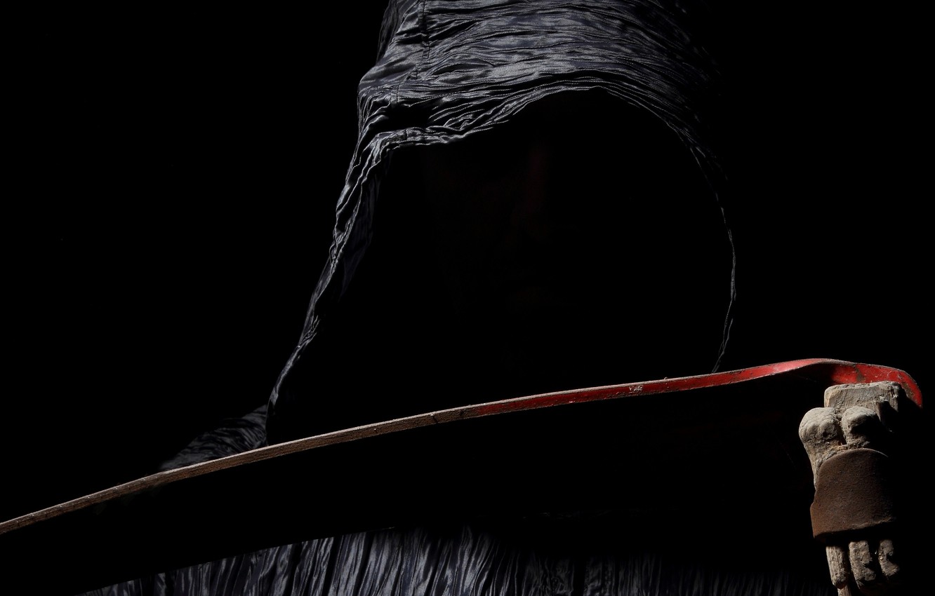 Photo Wallpaper Dark, Black, Grim Reaper, Scythe - Grim Reaper Dark , HD Wallpaper & Backgrounds