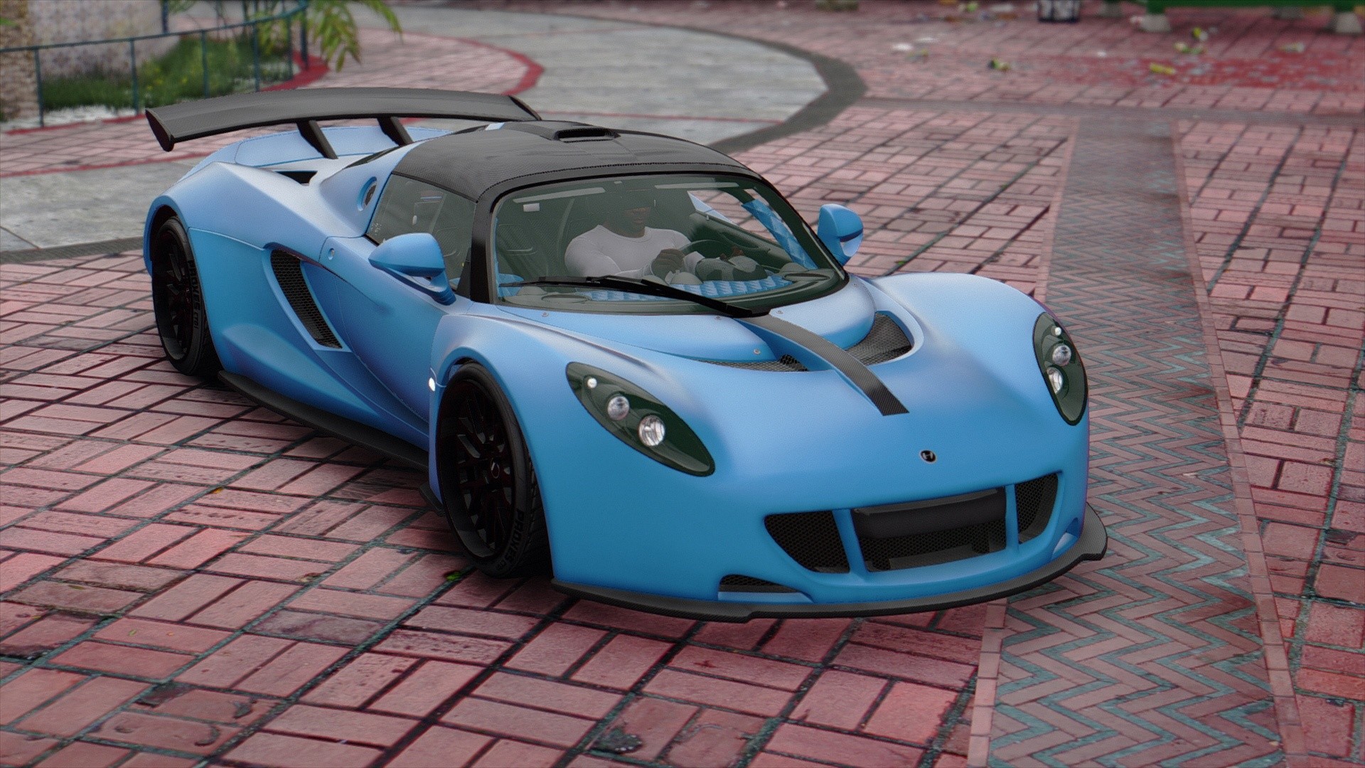 John & Hope Hennessey On The Concept Car Green In Front - Hennessey Venom Gt Gta 5 , HD Wallpaper & Backgrounds