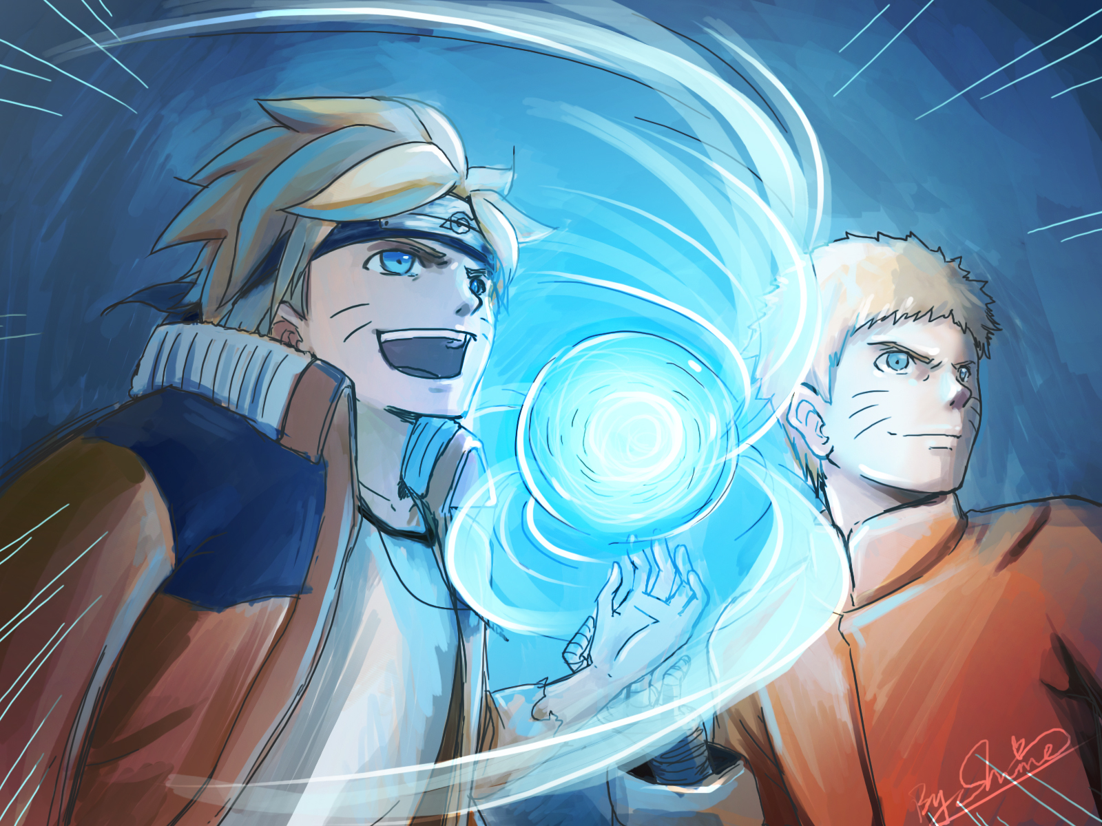 Naruto Wallpaper - Boruto E Naruto Rasengan , HD Wallpaper & Backgrounds