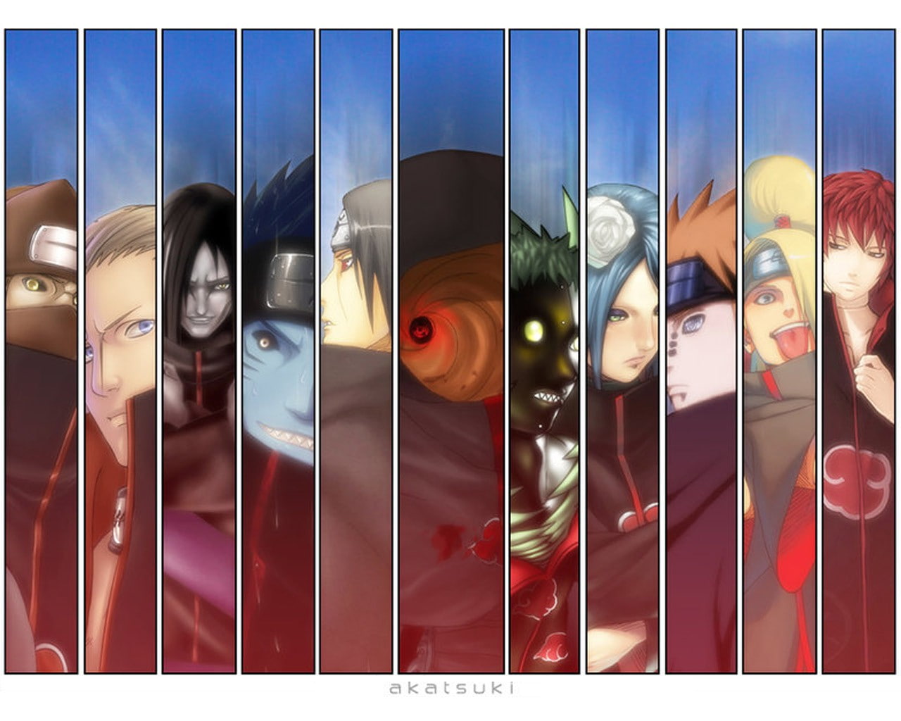 Deidara, Hidan, Hoshigaki Kisame, Kakuzu, Konan, Naruto - Akatsuki Death Order , HD Wallpaper & Backgrounds