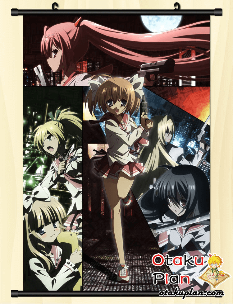 Hidan No Aria Gun Battle Wallpaper Wall Scroll Poster - Aria The Scarlet Ammo Aa Anime , HD Wallpaper & Backgrounds