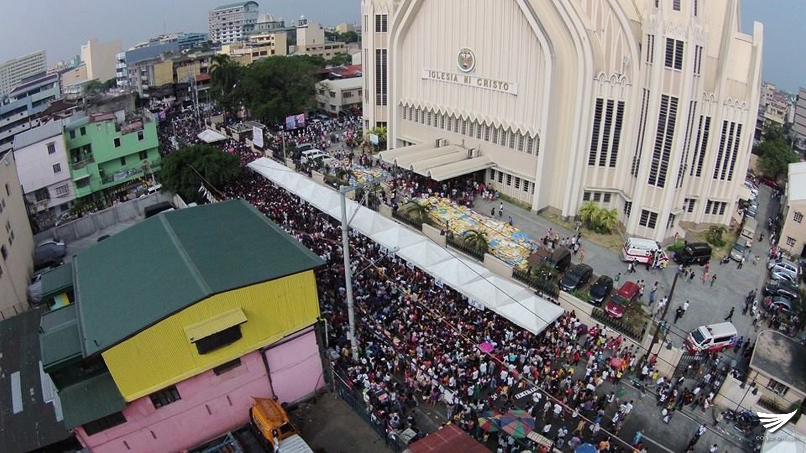 Aerial View Of The Iglesia Ni Cristo's Lingap-pamamahayag - Iglesia Ni Cristo Manila , HD Wallpaper & Backgrounds