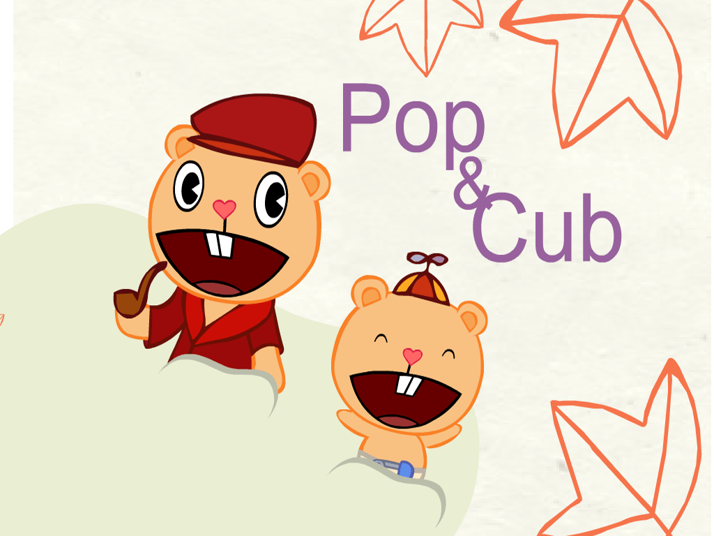 Pop & Cub - Happy Tree Friends Wallpaper Giggles , HD Wallpaper & Backgrounds