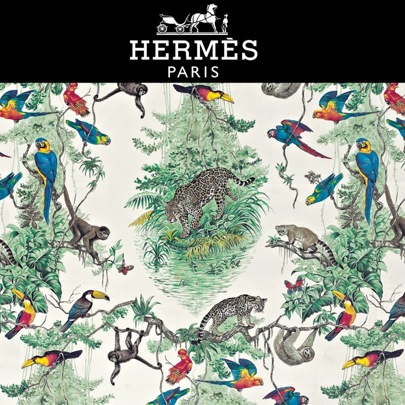 Hermes Textile Fabric [htf-59193] Hermes Fabric - Osborne And Little Rain Forest , HD Wallpaper & Backgrounds