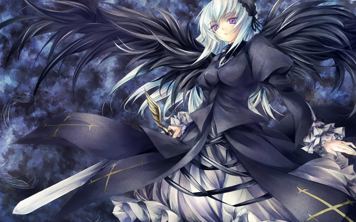 Japanese Animation Wallpaper,cool Animated Wallpapers,anime - Rozen Maiden Wallpaper Suigintou , HD Wallpaper & Backgrounds