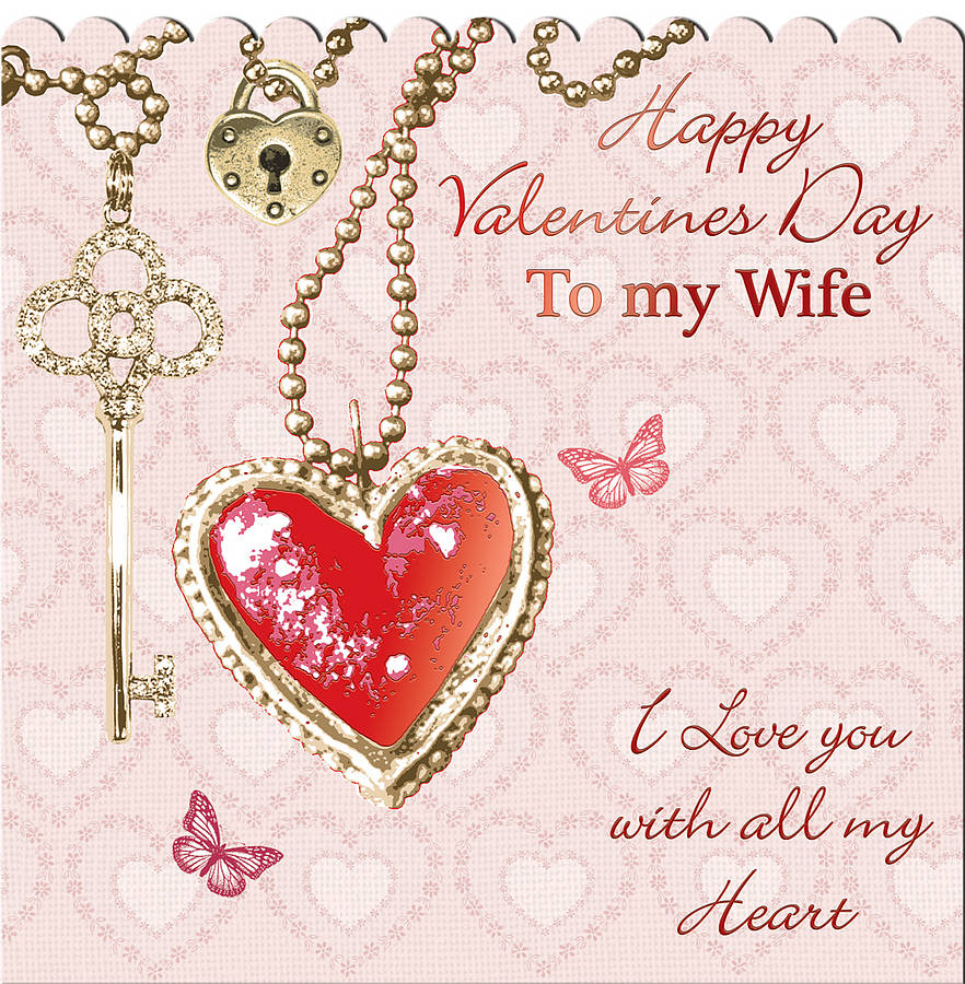 Happy Valentine Day My Wife Image Happy Valentine Day - Happy Valentines Day Cards For Wife , HD Wallpaper & Backgrounds