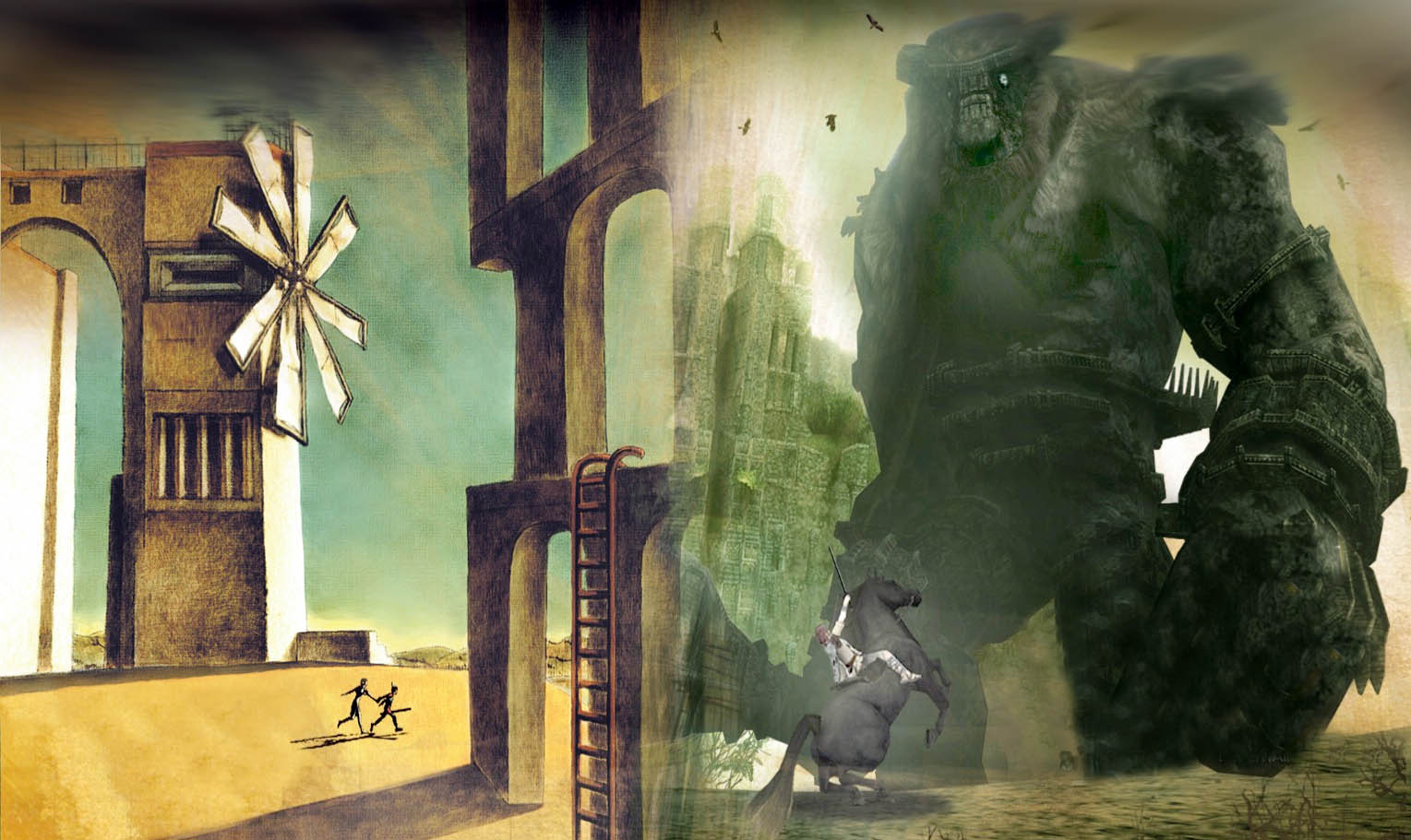 Ico Wallpaper - Ico And Shadow Of The Colossus Art , HD Wallpaper & Backgrounds