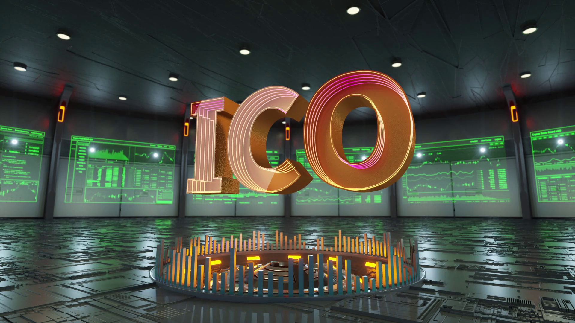 Abstract Animation Of Holographic Ico Text Appearing - Initial Coin Offering , HD Wallpaper & Backgrounds