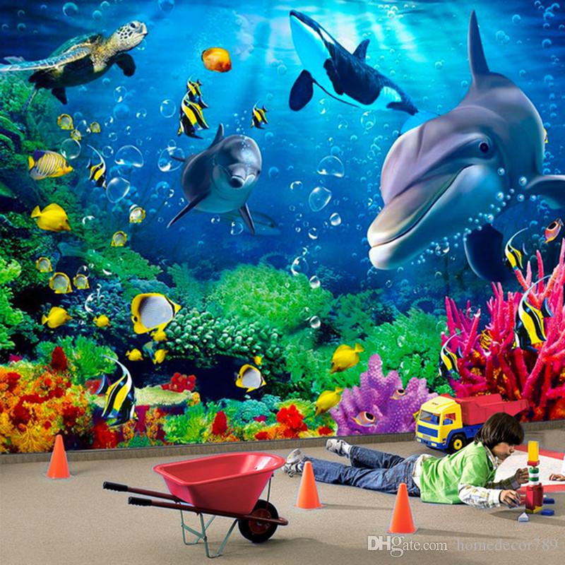 3d Wallpaper Personalized Customization Underwater - Papel De Parede Golfinho , HD Wallpaper & Backgrounds