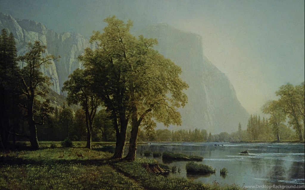 Classical Allusion Oil Painting － Paintings Wallpapers - El Capitan, Yosemite Valley , HD Wallpaper & Backgrounds