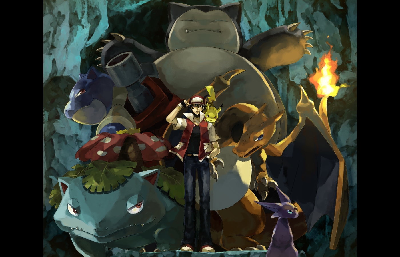 Top 25 Best Pokemon Wallpapers - Pokemon Trainer Red Team , HD Wallpaper & Backgrounds