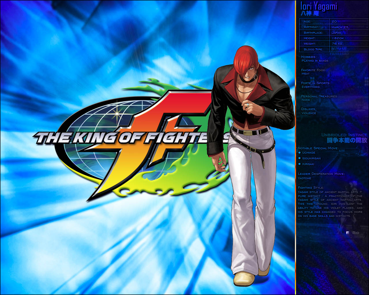 Iori Yagami Profile Wallpaper - King Of Fighters Xii , HD Wallpaper & Backgrounds