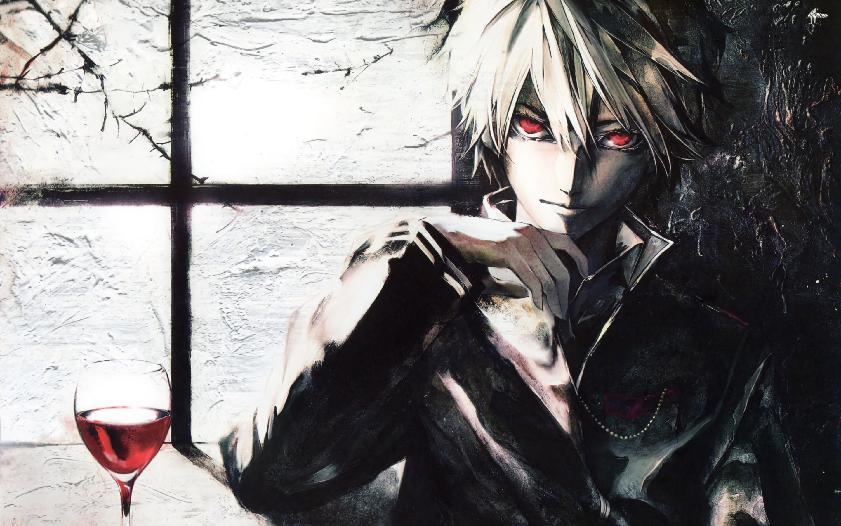 Iori Sendo - White Haired Red Eyed Anime Boy , HD Wallpaper & Backgrounds