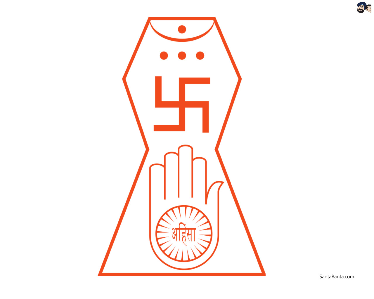 Jain Ahimsa Symbols - Jain Symbols , HD Wallpaper & Backgrounds
