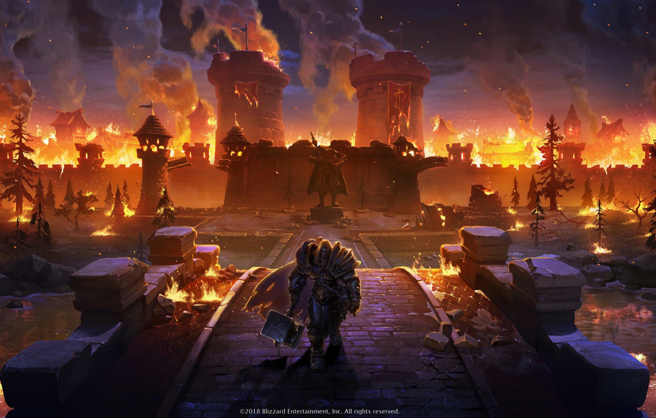 Photo Wallpaper The Game, Warcraft, Blizzard, Art, - Warcraft 3 Reforged Stratholme , HD Wallpaper & Backgrounds