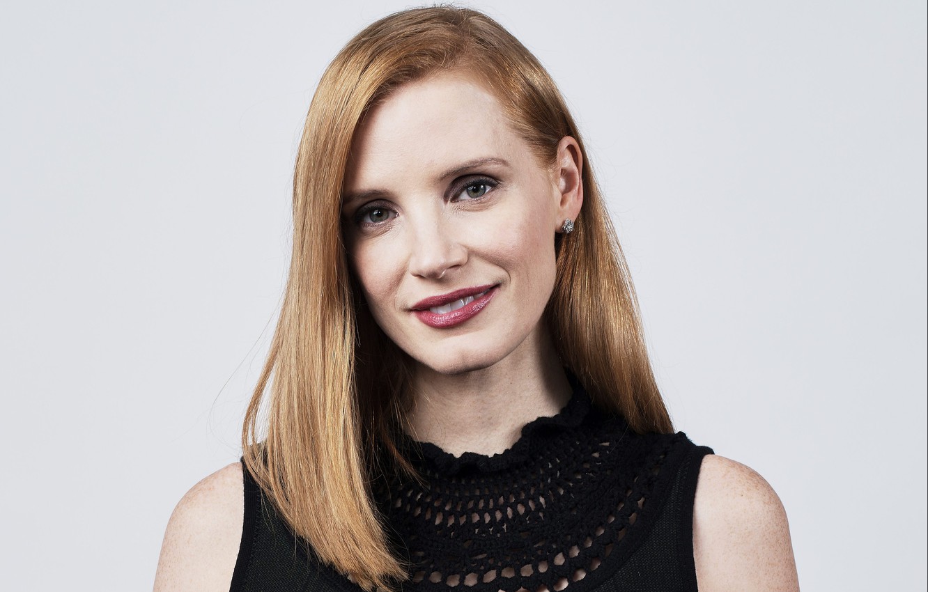 Photo Wallpaper Look, Pose, Smile, Makeup, Actress, - Jessica Chastain , HD Wallpaper & Backgrounds