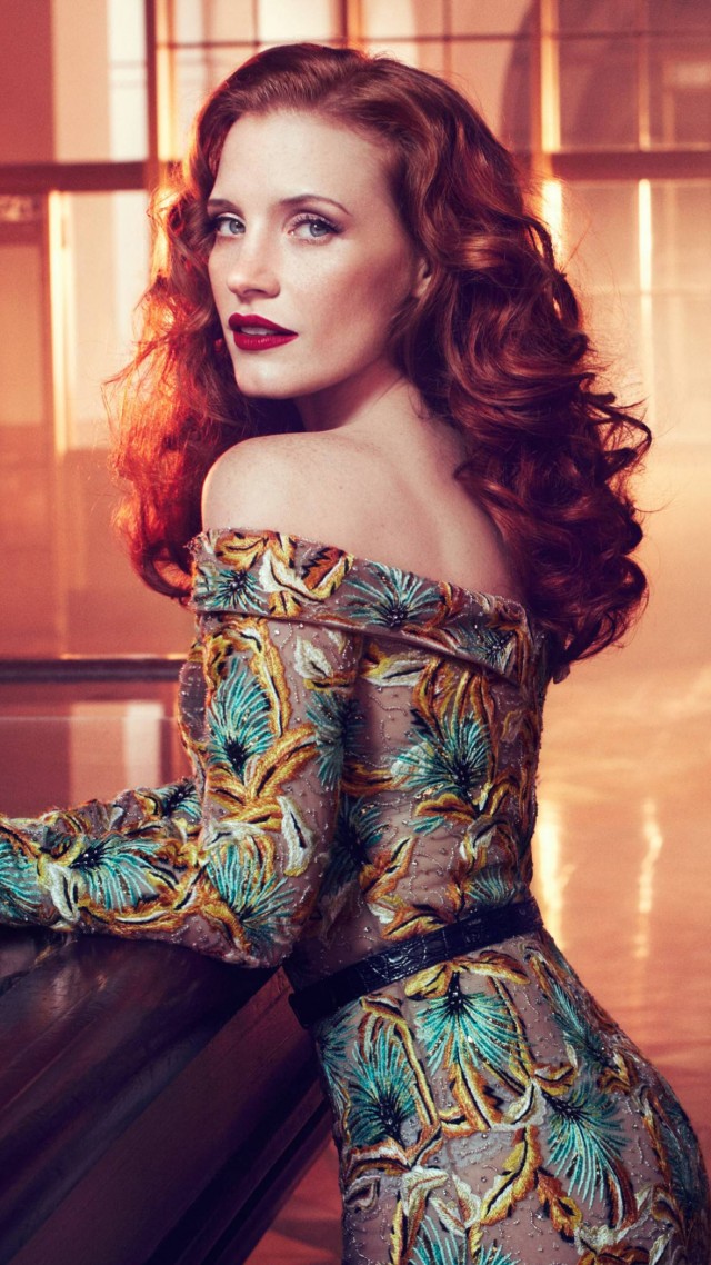 Vogue Jessica Chastain, Red Hair, Beauty, Dress, Red - Jessica Chastain , HD Wallpaper & Backgrounds