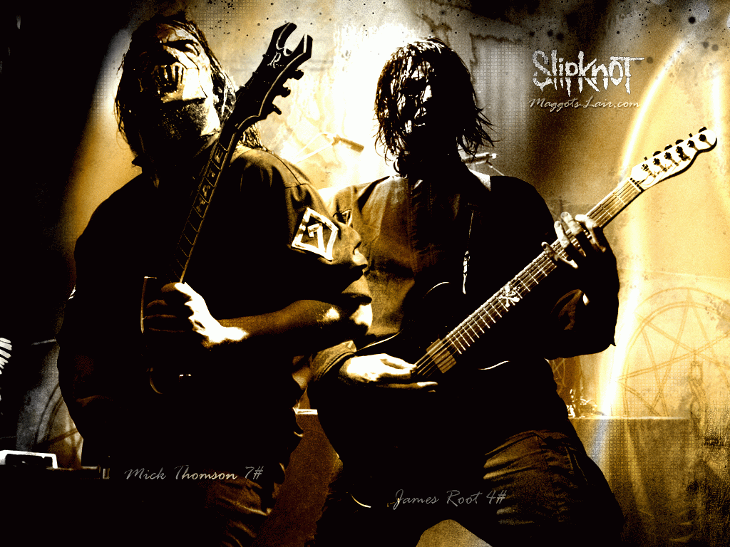 Jim Root Wallpaper - Mick Thomson And Jim Root , HD Wallpaper & Backgrounds