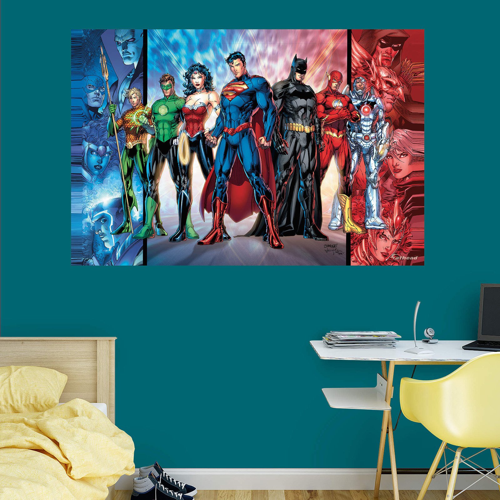 Fathead Justice League Group Wall Mural - Justice League Wall Decal , HD Wallpaper & Backgrounds