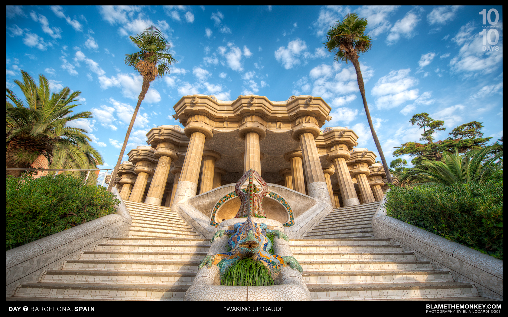 Barcelona Spain Free Desktop Wallpaper - Park Güell , HD Wallpaper & Backgrounds