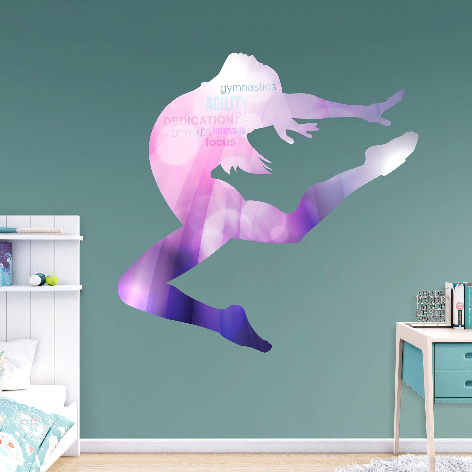 Gymnastic Silhouette Wall Sticker , HD Wallpaper & Backgrounds