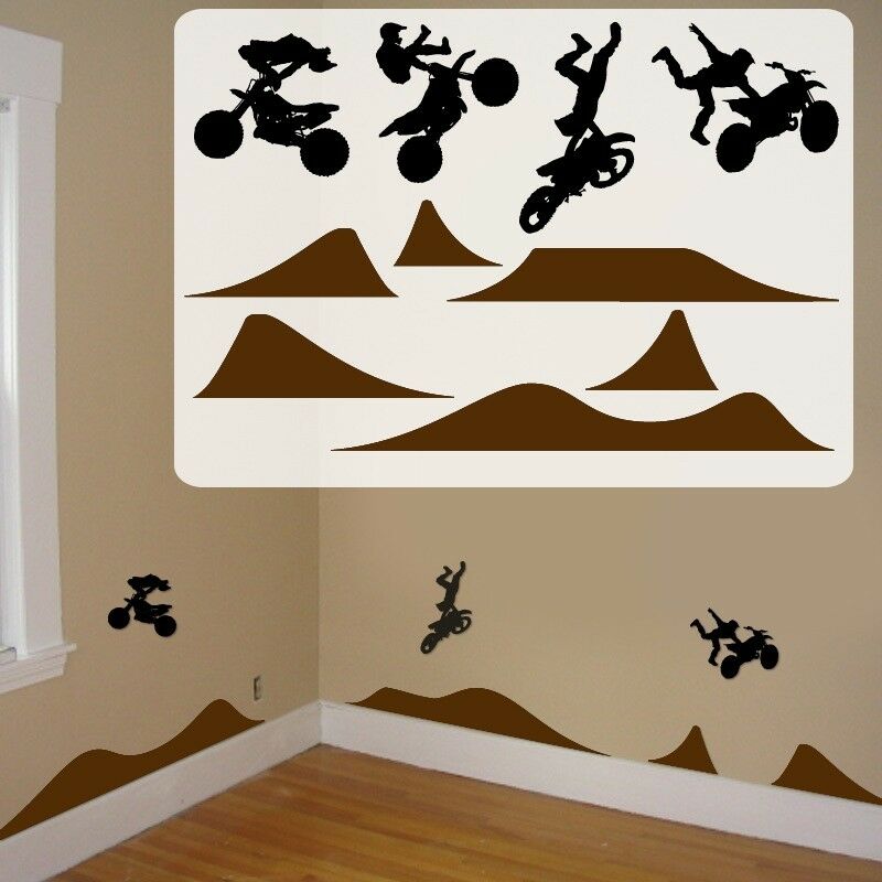 Details About Motocross Kids Room Decals, Fathead Style - Kids Room Decals , HD Wallpaper & Backgrounds