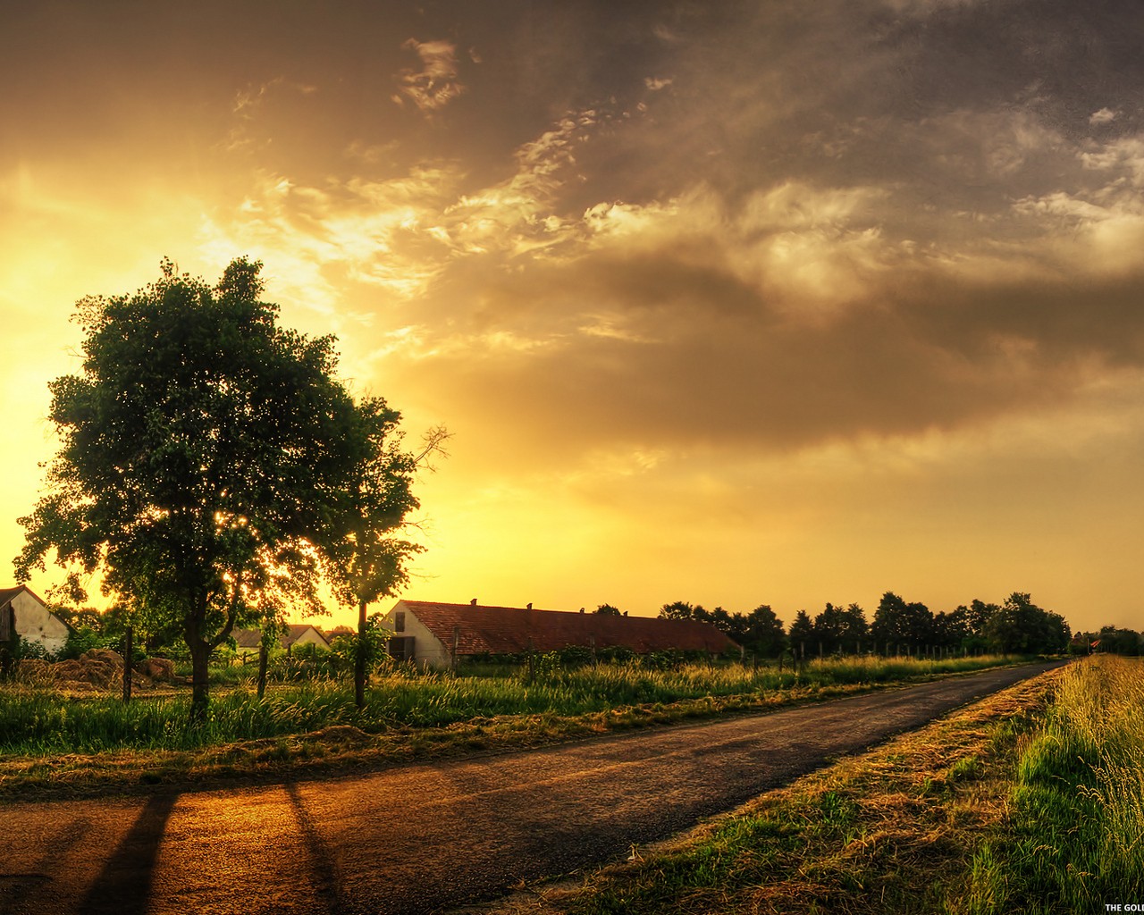 Sunset Nature Sun Field Toto Desktop Wallpaper Lavender - Countryside Backgrounds , HD Wallpaper & Backgrounds