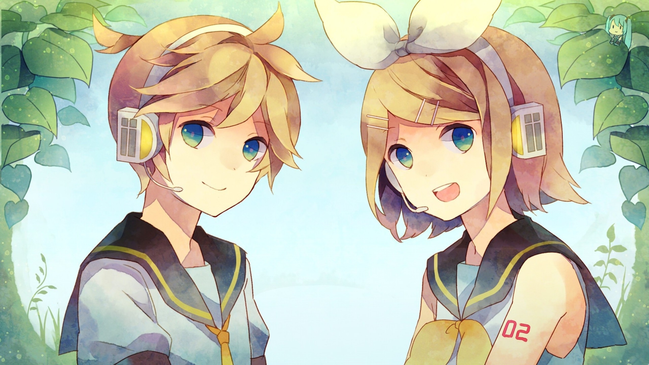 Len Rin Kagamine - Len And Rin Kagamine , HD Wallpaper & Backgrounds